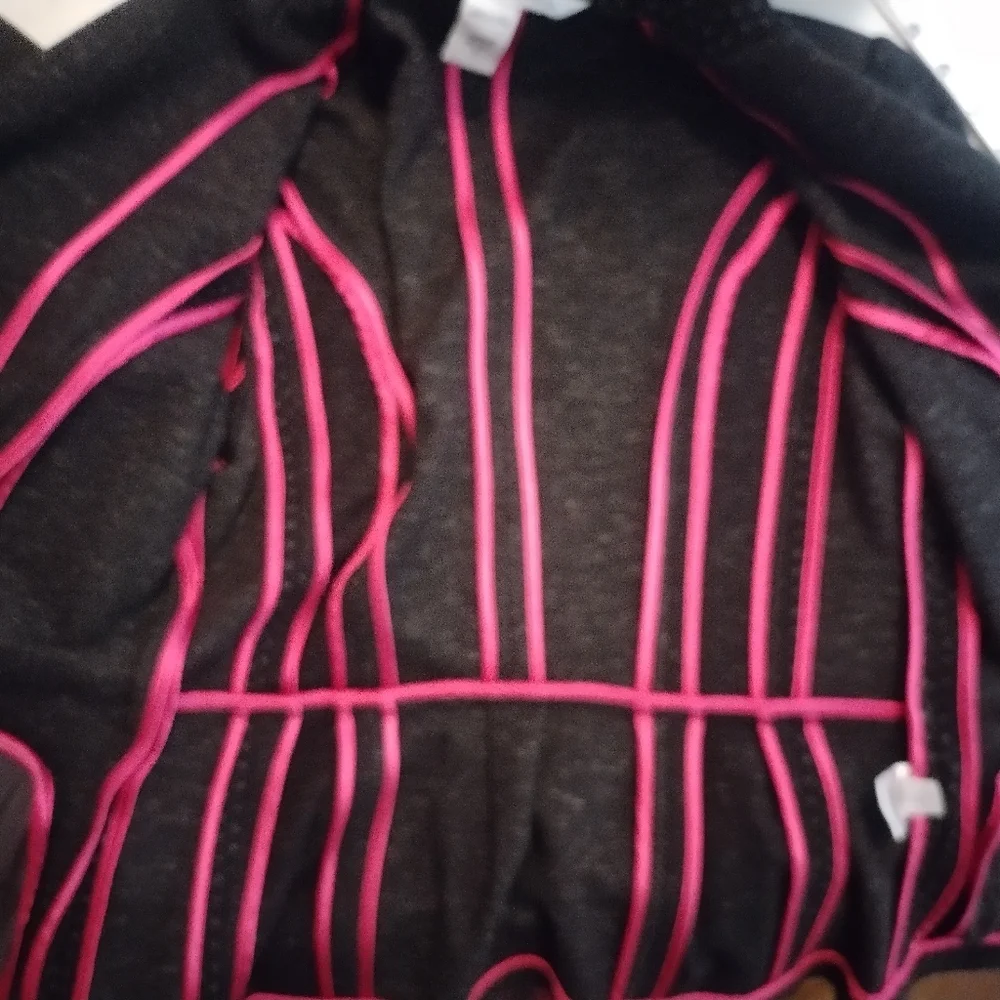 DIANE VON FURSTENBERG Black and Grey Textured Wool Blend Blazer size 4 - Picture 6 of 10